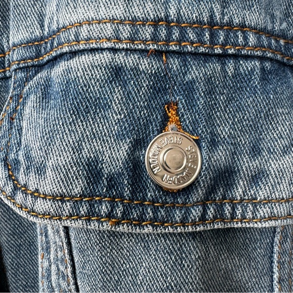 Steve Madden Blue Lightweight Denim Jacket Size XL - Picture 3 of 7